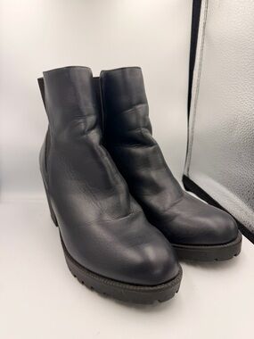 Matt & Nat Blue Leather Platform Chelsea Ankle Boots